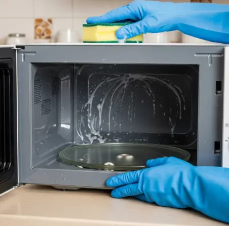 전자레인지 청소 세제 없이