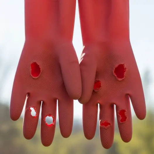 구멍난 고무장갑 수선-1