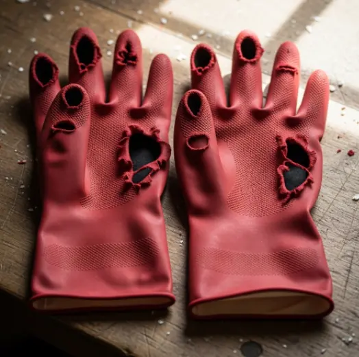 구멍난 고무장갑 수선