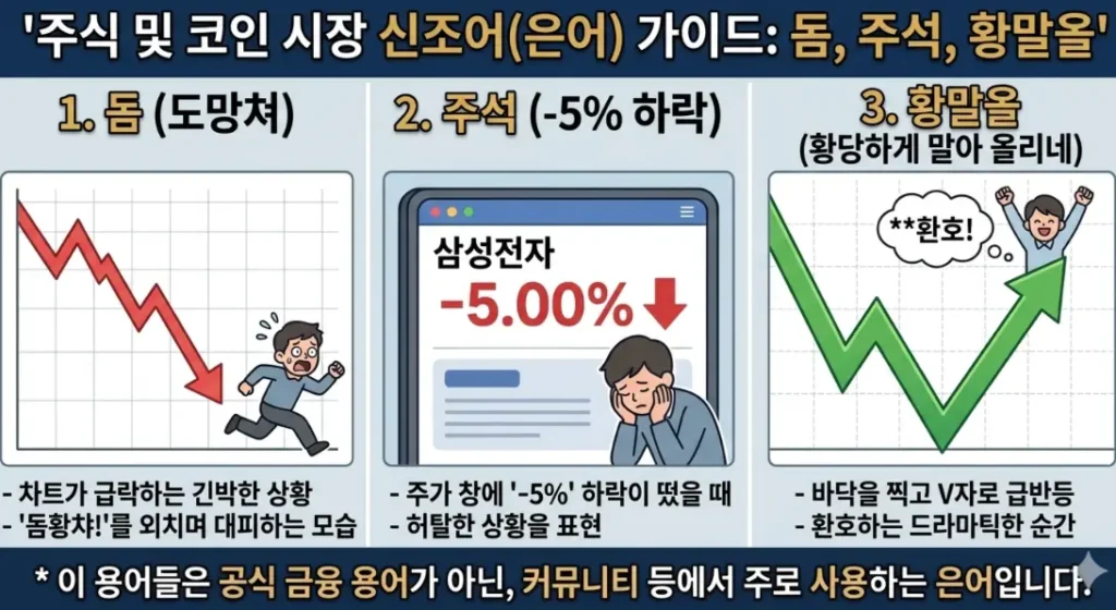 주식에서 돔, 주석, 황말올 뜻은 뭔가요