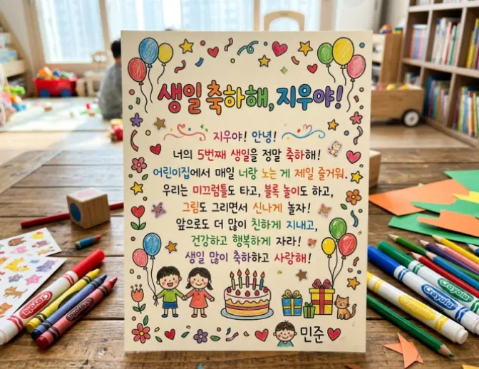 어린이집-친구-생일-편지-문구