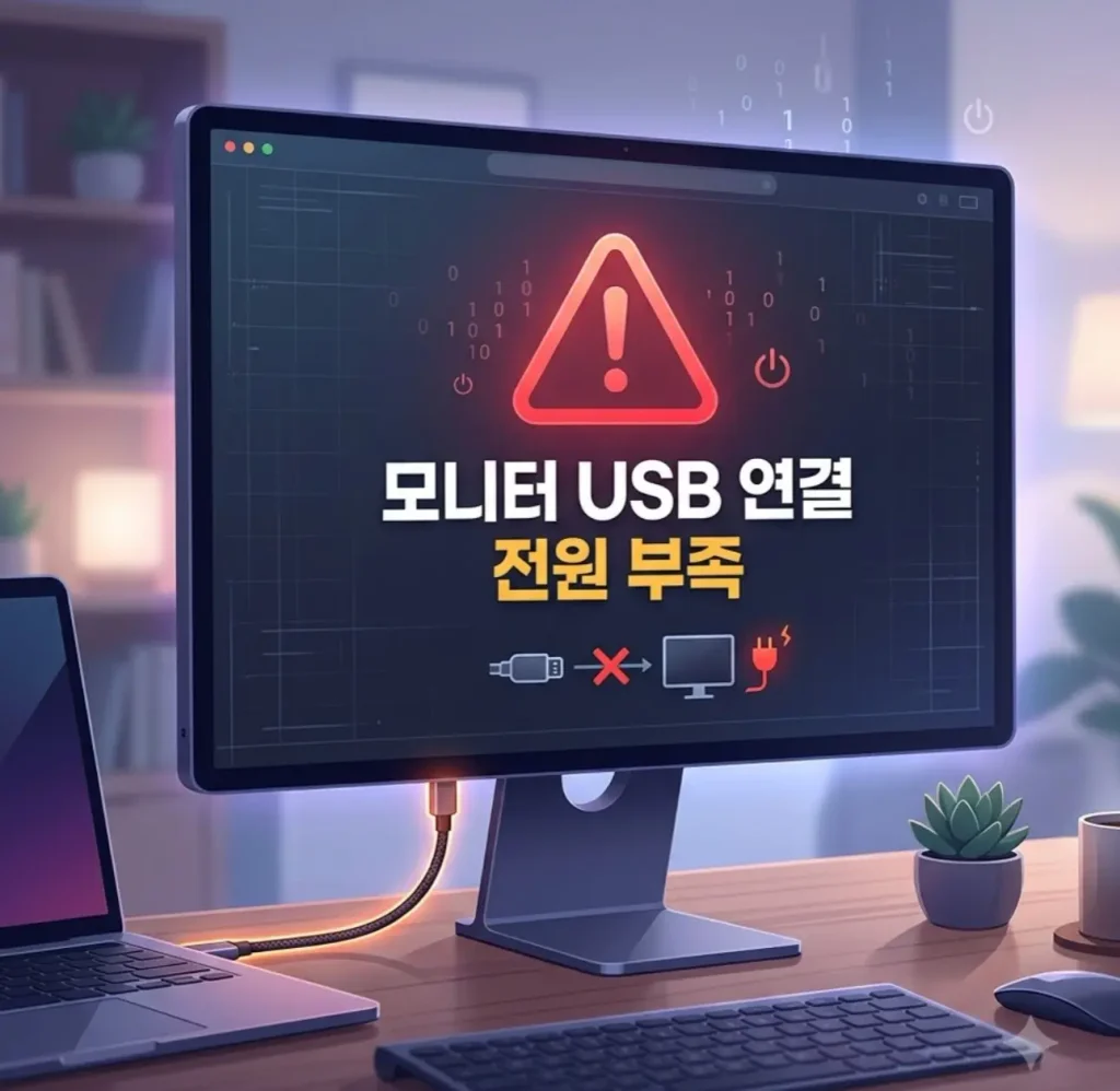 모니터-USB-연결-전원-부족-현상