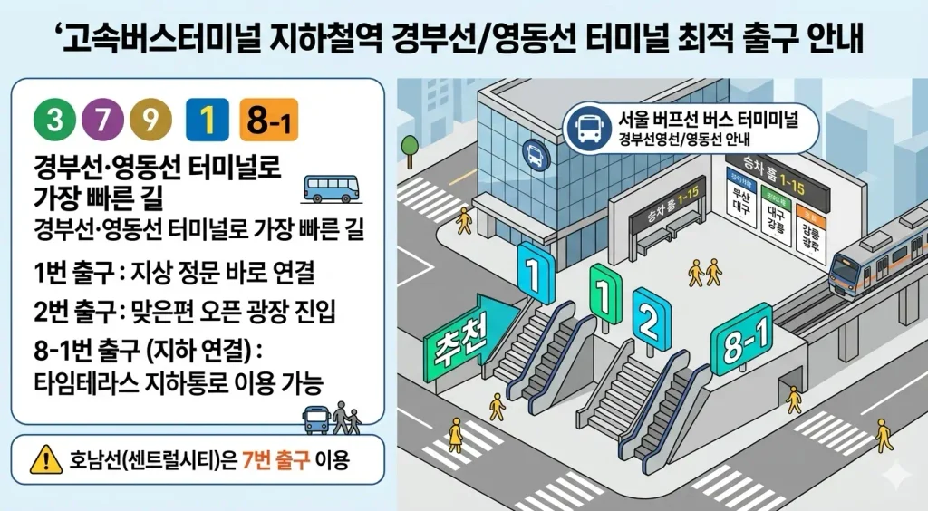 고속버스터미널-경부선-몇번출구