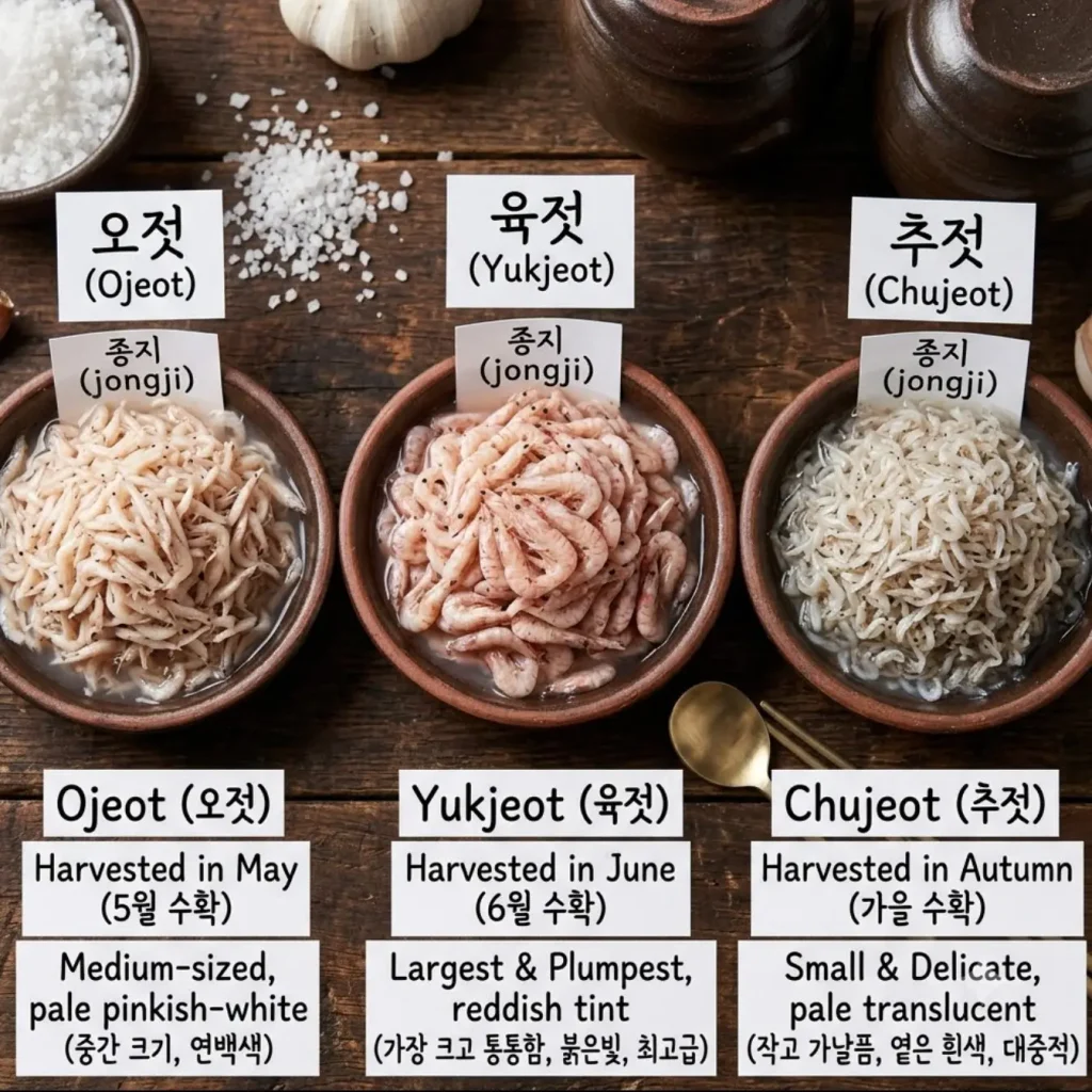 오젓-육젓-추젓-차이